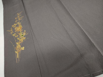 平和屋着物●色留訪問着 草花文 金彩 正絹 逸品 未使用 DAAY5836ud