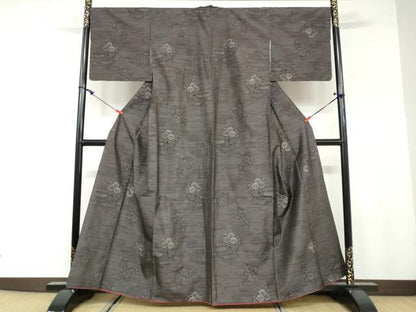 平和屋着物●本場大島紬 総絣 雲取草花文 正絹 逸品 DAAY5837ud