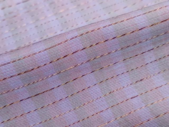平和屋着物●上質な紬 横段文 正絹 逸品 DAAY5838ud