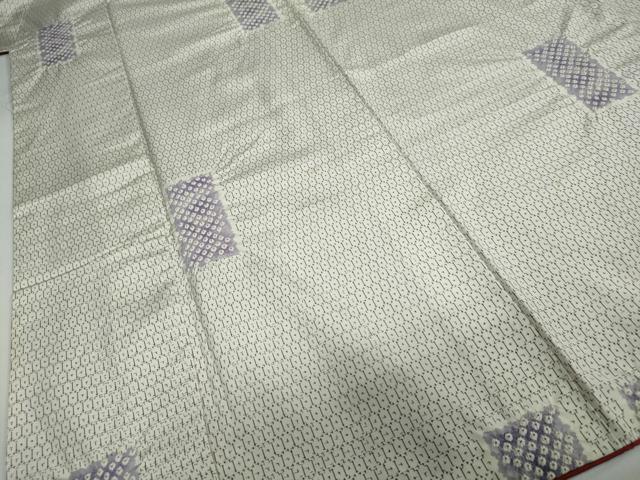 平和屋着物●上質な紬 絞り 短冊文 正絹 逸品 DAAY5846ud