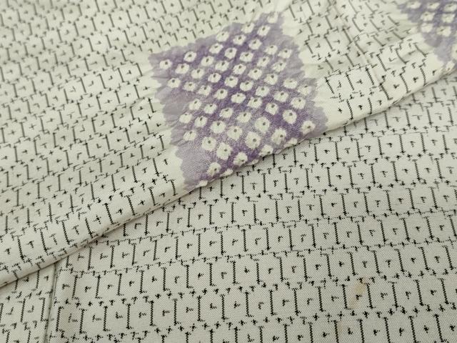 平和屋着物●上質な紬 絞り 短冊文 正絹 逸品 DAAY5846ud