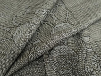 平和屋着物●本場大島紬　9マルキ　陶器草花文　正絹　逸品　DAAY5852ud