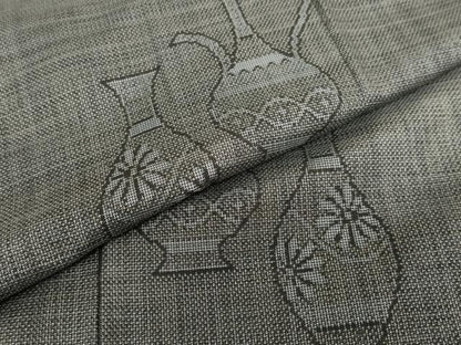 平和屋着物●本場大島紬　9マルキ　陶器草花文　正絹　逸品　DAAY5852ud
