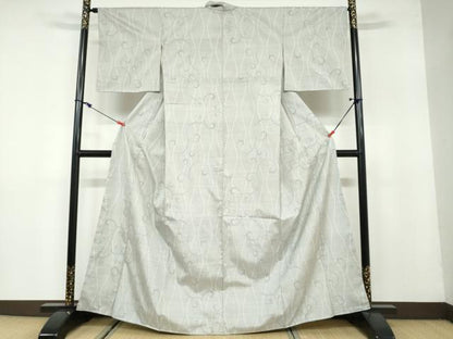 平和屋着物●本場大島紬　白大島　9マルキ　唐草文　正絹　逸品　未使用　DAAY5882ud