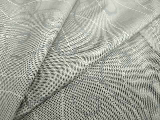 平和屋着物●本場大島紬　白大島　9マルキ　唐草文　正絹　逸品　未使用　DAAY5882ud