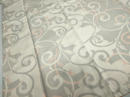 平和屋着物●上質な紬　唐草文　正絹　逸品　DAAY5891ud