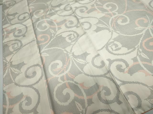 平和屋着物●上質な紬　唐草文　正絹　逸品　DAAY5891ud