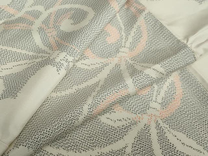 平和屋着物●上質な紬　唐草文　正絹　逸品　DAAY5891ud