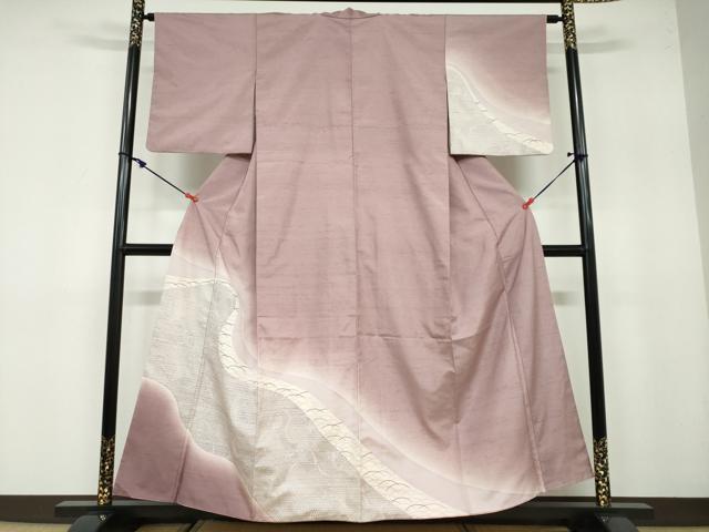 平和屋着物●訪問着 紬地 立波芝文 正絹 逸品 DAAY5892ud