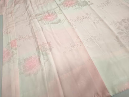 平和屋着物●振袖用長襦袢 袷 草花地紋 暈し染め 半衿刺繍 正絹 逸品 DAAY5903ud