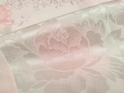 平和屋着物●振袖用長襦袢 袷 草花地紋 暈し染め 半衿刺繍 正絹 逸品 DAAY5903ud