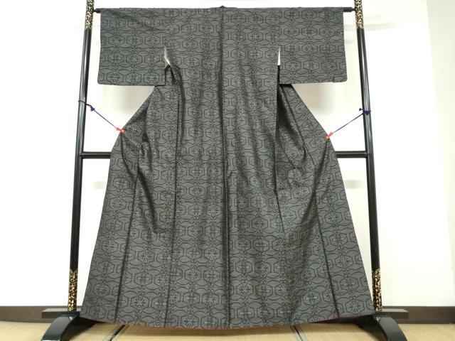 平和屋着物●本場大島紬 幾何学文様 高島屋扱い 正絹 逸品 DAAY5911ud