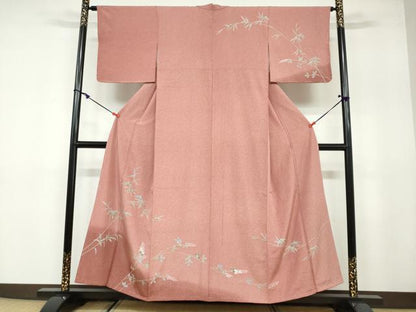 平和屋着物●訪問着　友禅　枝葉文　暈し染め　正絹　逸品　未使用　DAAY5914ud