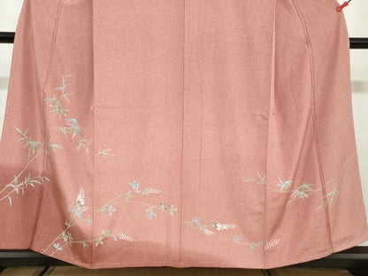 平和屋着物●訪問着　友禅　枝葉文　暈し染め　正絹　逸品　未使用　DAAY5914ud