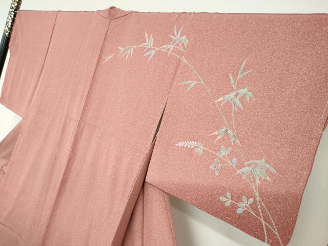 平和屋着物●訪問着　友禅　枝葉文　暈し染め　正絹　逸品　未使用　DAAY5914ud