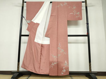 平和屋着物●訪問着　友禅　枝葉文　暈し染め　正絹　逸品　未使用　DAAY5914ud