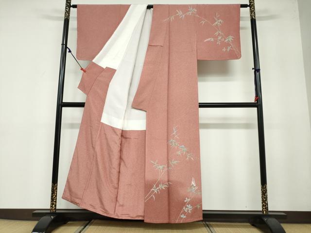 平和屋着物●訪問着　友禅　枝葉文　暈し染め　正絹　逸品　未使用　DAAY5914ud