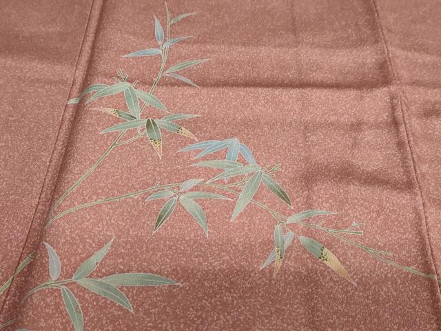平和屋着物●訪問着　友禅　枝葉文　暈し染め　正絹　逸品　未使用　DAAY5914ud