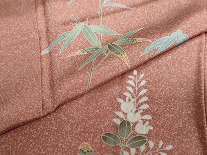 平和屋着物●訪問着　友禅　枝葉文　暈し染め　正絹　逸品　未使用　DAAY5914ud