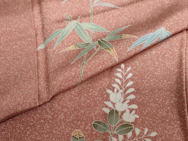 平和屋着物●訪問着　友禅　枝葉文　暈し染め　正絹　逸品　未使用　DAAY5914ud