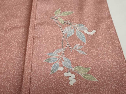 平和屋着物●訪問着　友禅　枝葉文　暈し染め　正絹　逸品　未使用　DAAY5914ud