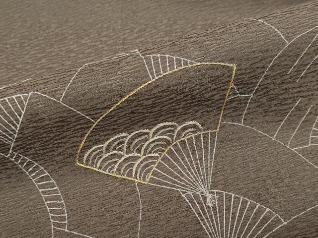 平和屋着物●豪華色留袖　刺繍　扇面流水文　金糸　正絹　逸品　DAAY5932ud