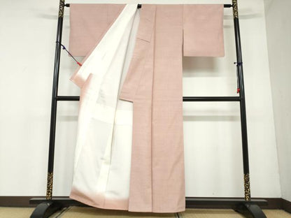 平和屋着物●上質な紬 ときがら茶色 正絹 逸品 DAAY5936ud