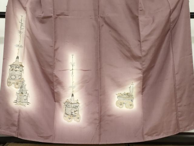 平和屋着物●京の名門・菱屋六右ェ門 紬 色留訪問着 祇園祭 暈し染め 正絹 逸品 未使用 DAAY5942ud