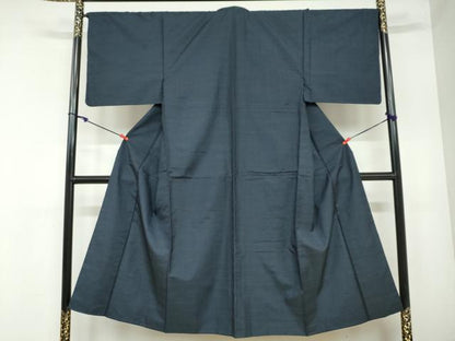 平和屋着物●男性　本場大島紬　アンサンブル　格子文　正絹　逸品　DAAY5963ud