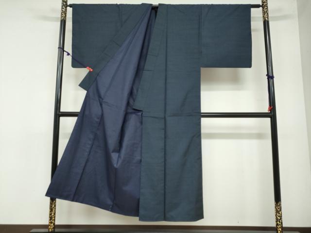 平和屋着物●男性　本場大島紬　アンサンブル　格子文　正絹　逸品　DAAY5963ud