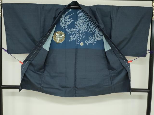 平和屋着物●男性　本場大島紬　アンサンブル　格子文　正絹　逸品　DAAY5963ud