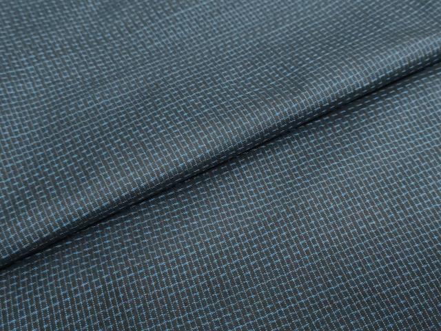 平和屋着物●男性　本場大島紬　アンサンブル　格子文　正絹　逸品　DAAY5963ud