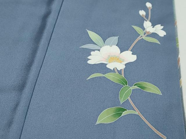 平和屋着物●訪問着　友禅　作家物　枝花文　暈し染め　ロング丈　正絹　逸品　DAAY5968ud