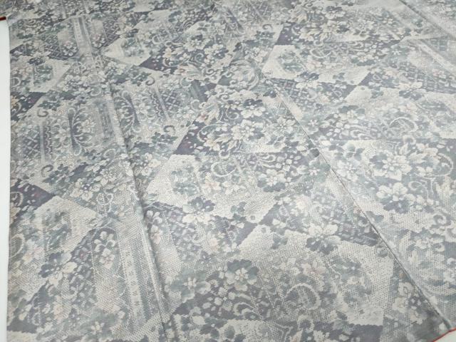 平和屋着物●本場大島紬　洋花文　さが美扱い　正絹　逸品　未使用　DABC2468ud 平和屋着物○本場大島紬 白大島 総絣 洋花文 さが美扱い 正絹