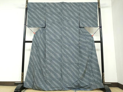 平和屋着物●上質な小紋 舞桜文 正絹 逸品 DAAY5982ud