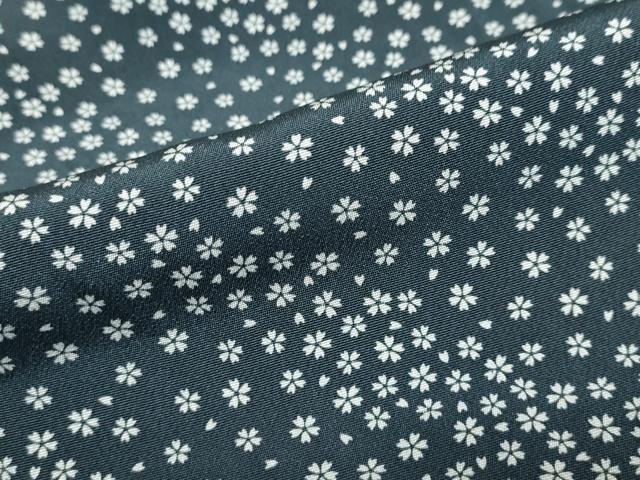 平和屋着物●上質な小紋 舞桜文 正絹 逸品 DAAY5982ud