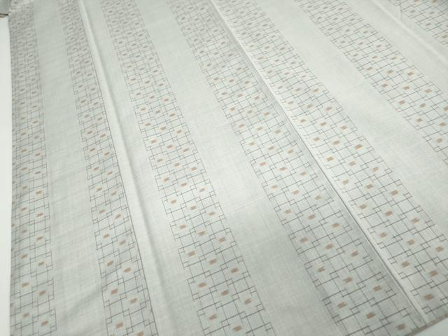 平和屋着物●上質な紬　抽象間道　正絹　逸品　DAAY5983ud