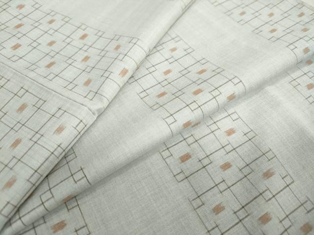 平和屋着物●上質な紬　抽象間道　正絹　逸品　DAAY5983ud