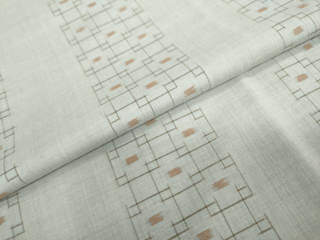 平和屋着物●上質な紬　抽象間道　正絹　逸品　DAAY5983ud
