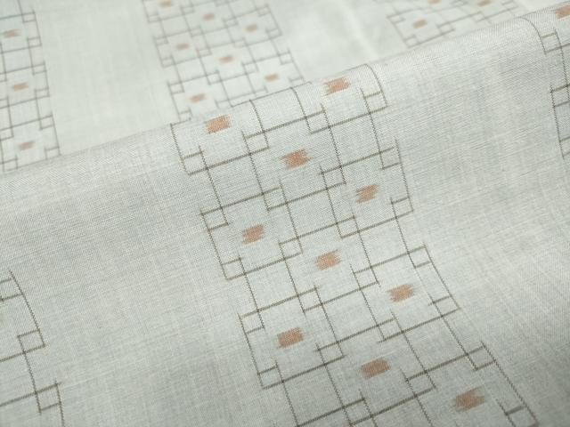 平和屋着物●上質な紬　抽象間道　正絹　逸品　DAAY5983ud