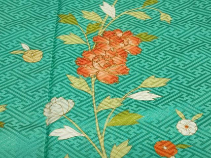 平和屋着物●訪問着　駒刺繍　枝花文　金彩　そごう百貨店扱い　正絹　逸品　DAAY5997ud