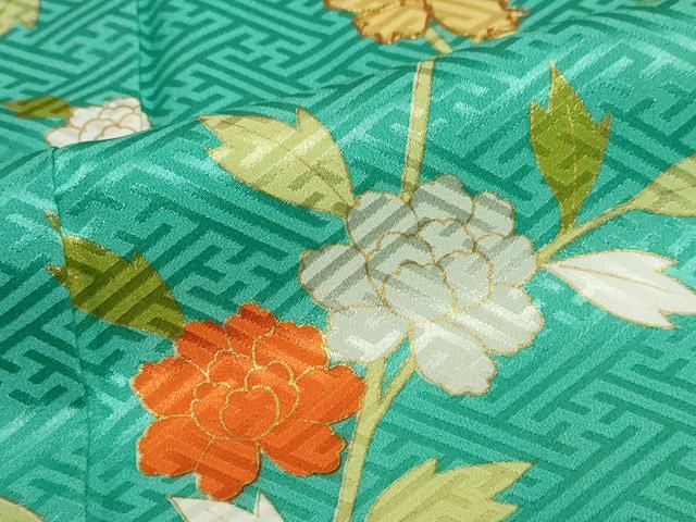 平和屋着物○訪問着 駒刺繍 枝花文 金彩 そごう百貨店扱い 正絹