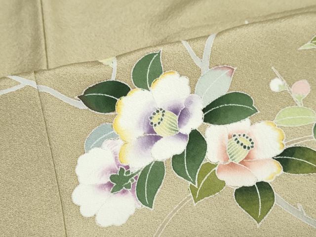 平和屋着物○訪問着 友禅 作家物 枝椿文 暈し染め 正絹