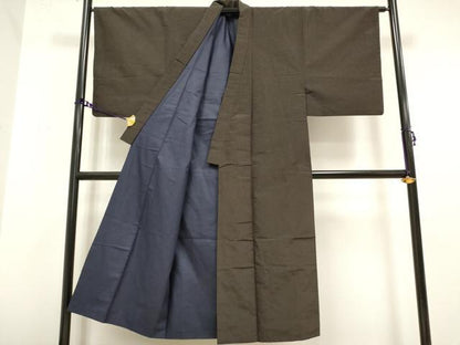 平和屋着物■男性 紬 間道 正絹 逸品 DAAY6029ea