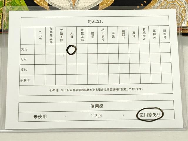 平和屋着物◎六通柄袋帯 唐織 正倉院花文 黒地 金銀糸 正絹 逸品 DAAY6097ea