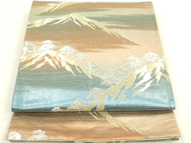 平和屋着物◎六通柄袋帯 重ね山松文 金銀糸 正絹 逸品 DAAY6100ea