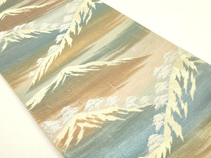 平和屋着物◎六通柄袋帯 重ね山松文 金銀糸 正絹 逸品 DAAY6100ea
