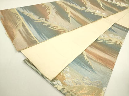 平和屋着物◎六通柄袋帯 重ね山松文 金銀糸 正絹 逸品 DAAY6100ea