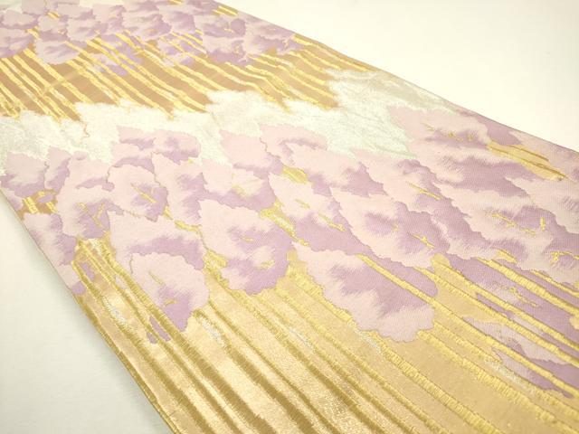 平和屋着物◎六通柄袋帯　樹林文　金銀糸　正絹　逸品　DAAY6156ea