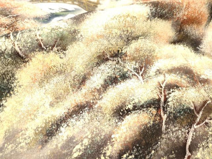 平和屋着物■豪華黒留袖 作家物 手描き 風景樹林文 暈し染め 金彩 正絹 逸品 DAAY6244ea